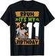 Bruh It's My 11th Birthday Animals Jungle Safari 11 Year Old T-Shirt - T-Shirt | Black