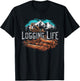 Logging Life Lumberjack Logger Lumberer Forester Woodwork T-Shirt - T-Shirt | Black
