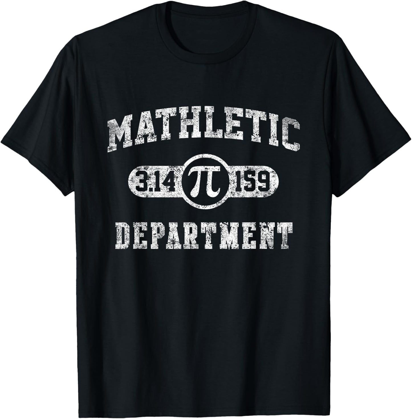 Mathletic Department 3.14159 Pi Day Math Teacher Vintage Small T-Shirt - T-Shirt | Black