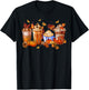 Pumpkin Spice Latte Coffee Cups Autumn Fall Season Costume T-Shirt - T-Shirt | Black