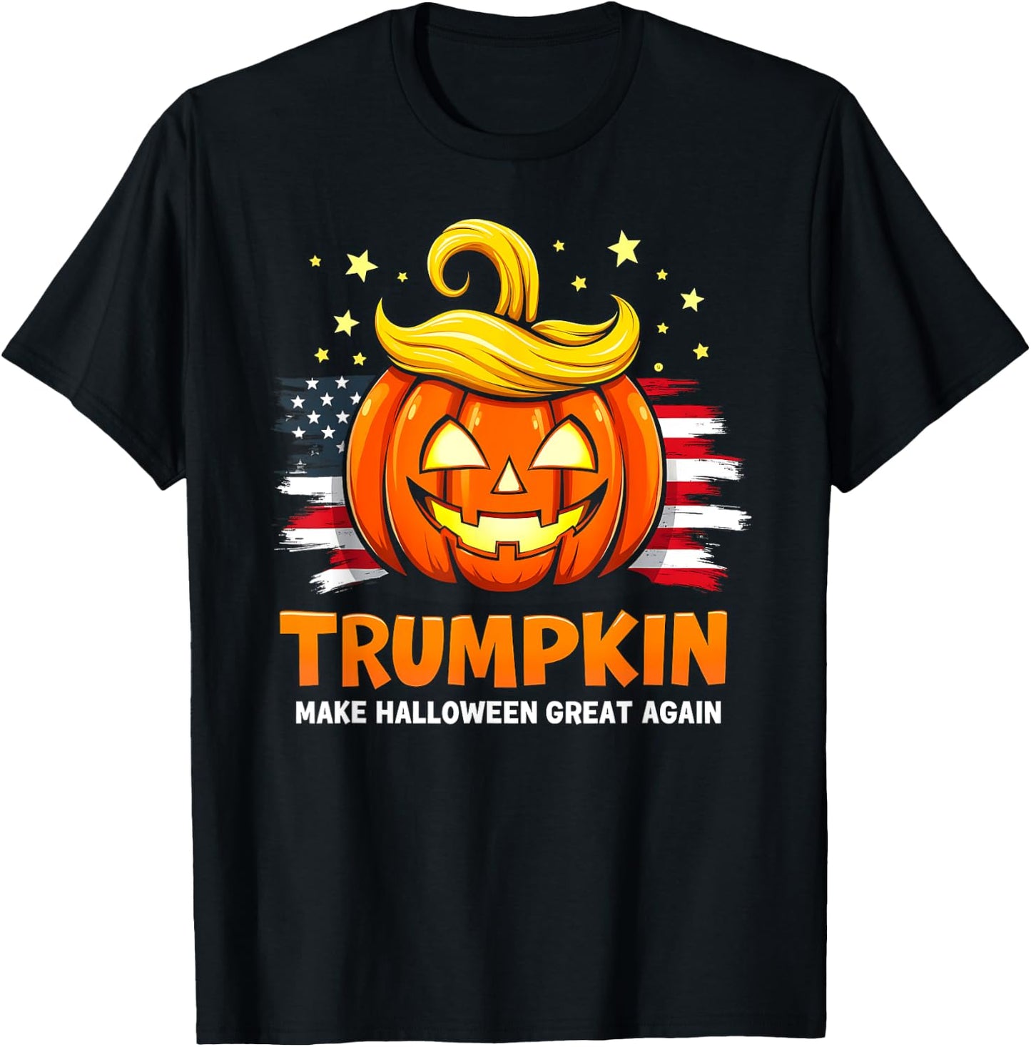 Trumpkin Make Halloween Great Again Funny Trumpkin Pumpkin T-Shirt - T-Shirt | Black