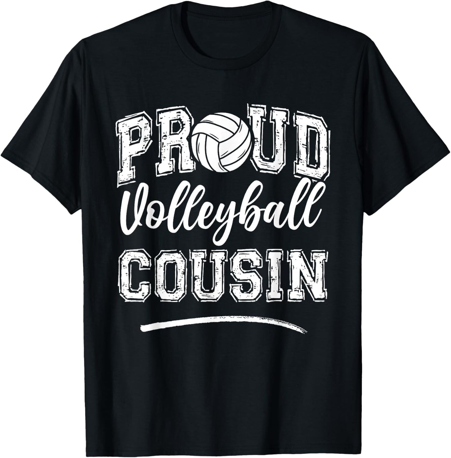 Proud Volleyball Cousin Funny College That's My Nephew T-Shirt - T-Shirt | Black