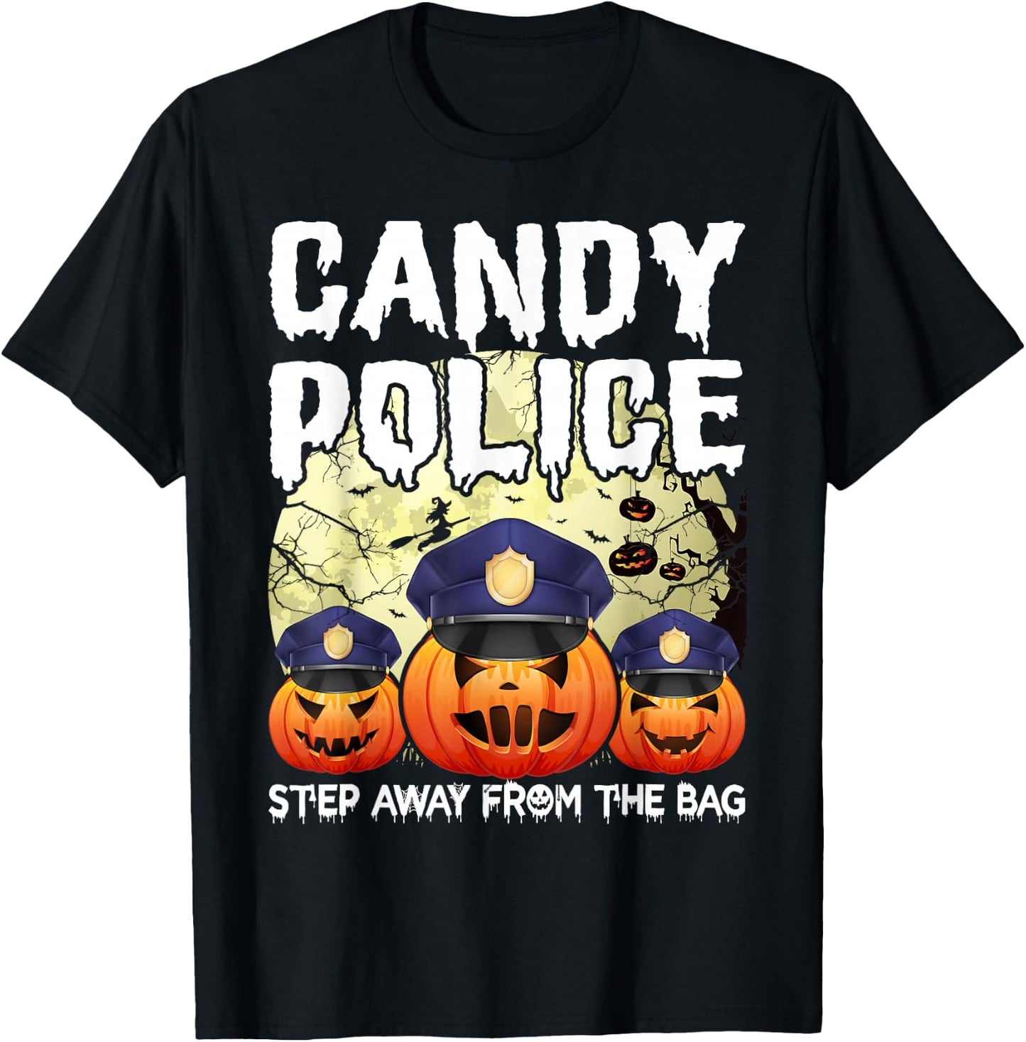 Halloween Candy Police Humor & Funny Candy Security T-Shirt - T-Shirt | Black