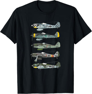 Focke-Wulf Fw190 "Wurger" bird butcher WW2 fighter T-Shirt - T-Shirt | Black