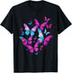Butterfly Aesthetic Pink and Lila Butterflies Nature T-Shirt - T-Shirt | Black