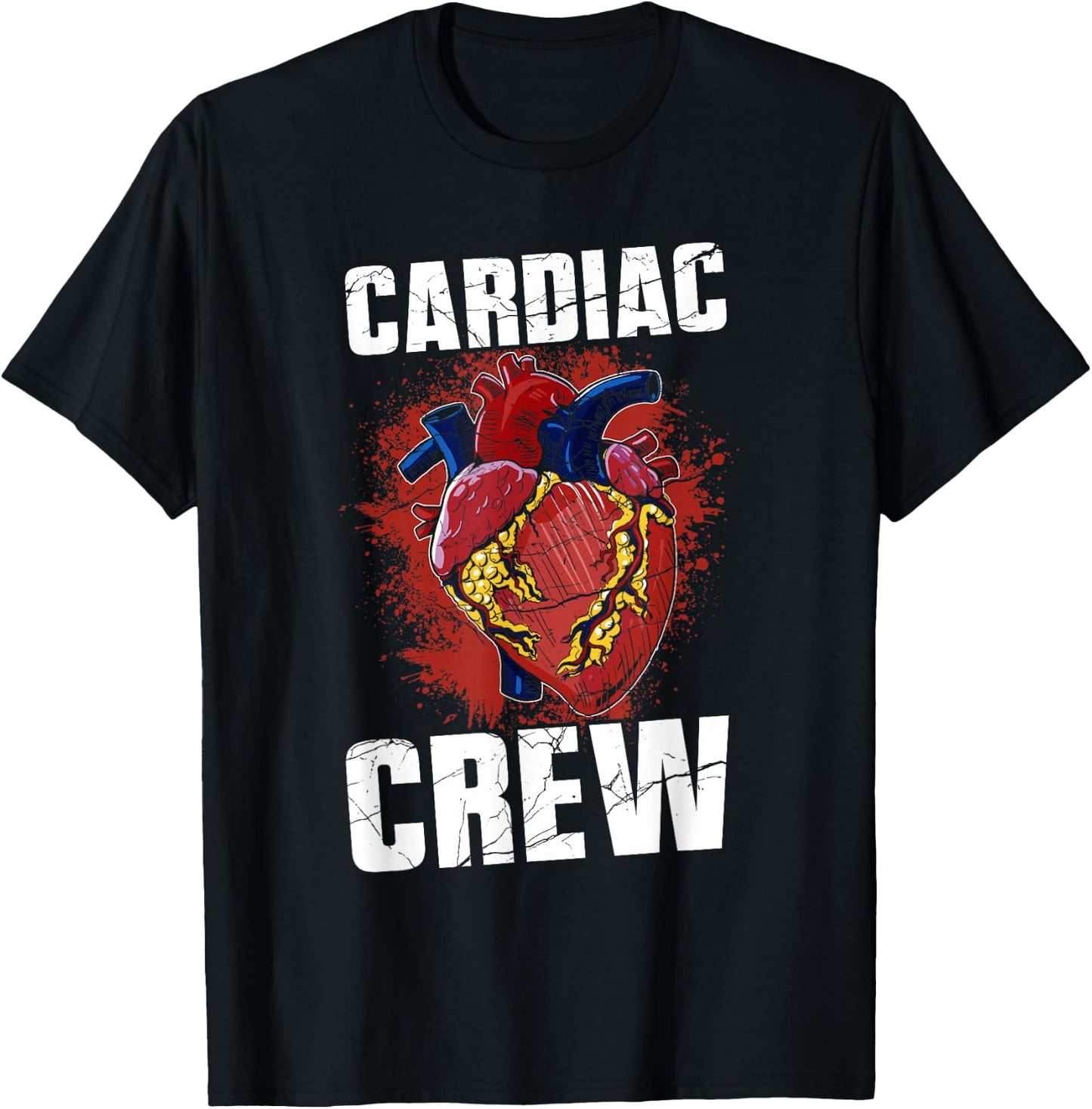 Cardiac Crew Heart Nursing Cardiology Nurses Cardiac Nurse T-Shirt - T-Shirt | Black