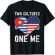 Half Cuban Half American USA Flag Cuba America T-Shirt - T-Shirt | Black