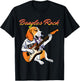 Cute Beagle Playing Guitar Rocks - Musical Pup for Dog Lover Women T-Shirt - T-Shirt | Black