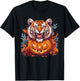 Cute Tiger With Pumpkin I Halloween T-Shirt - T-Shirt | Black