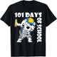 Happy 101 Days School Cute Dog 100 Days Dab Teacher Student T-Shirt - T-Shirt | Black