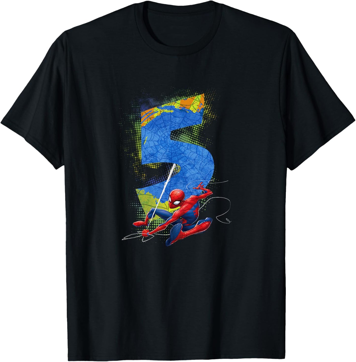 Kids Marvel Super Heroes Spider-Man 5 Year Old Fifth Birthday T-Shirt - T-Shirt | Black