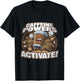 Funny Coffee Addict Caffeine Power Activate T-Shirt - T-Shirt | Black