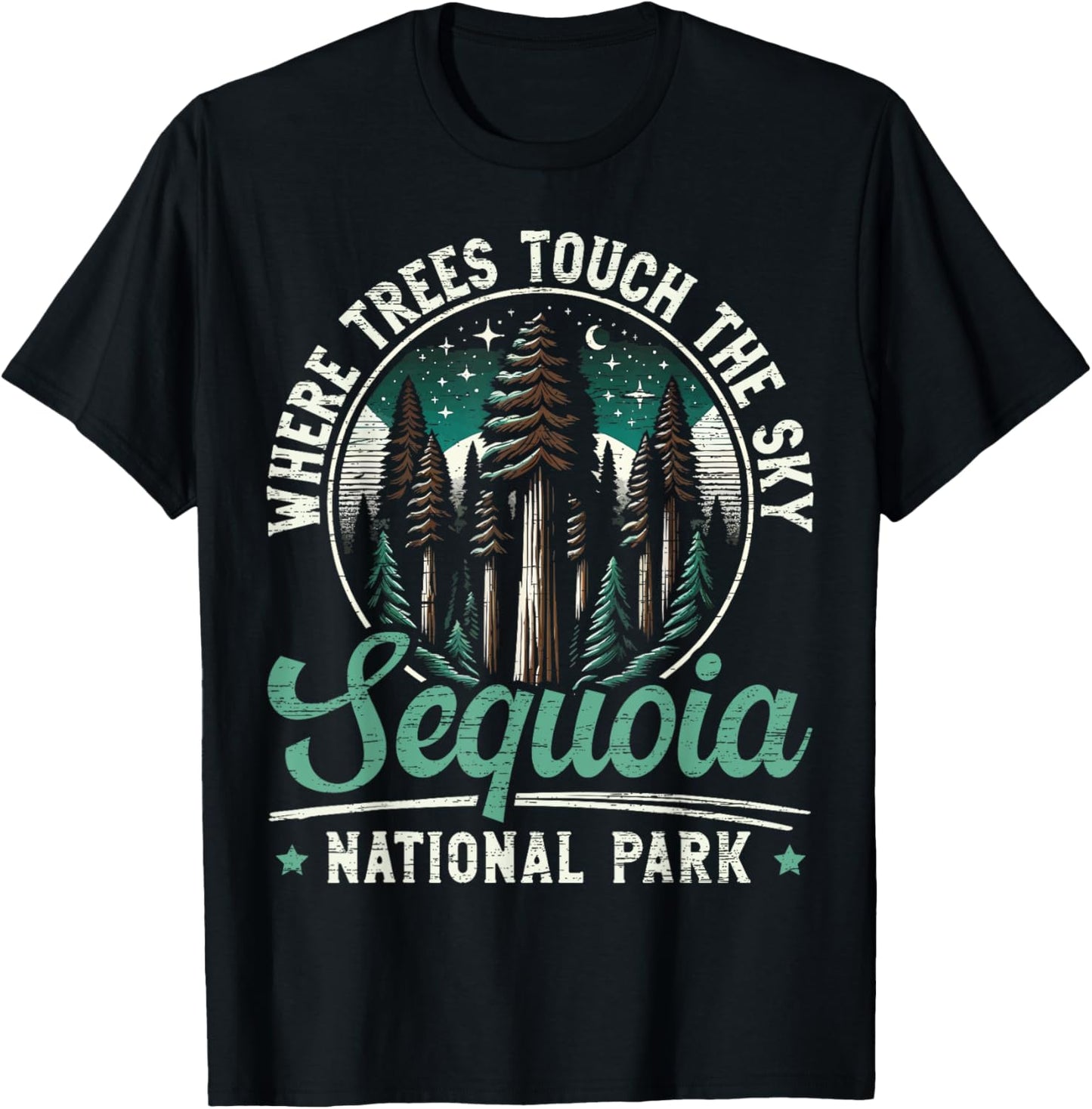 Sequoia National Park Outdoor Travel USA America T-Shirt - T-Shirt | Black