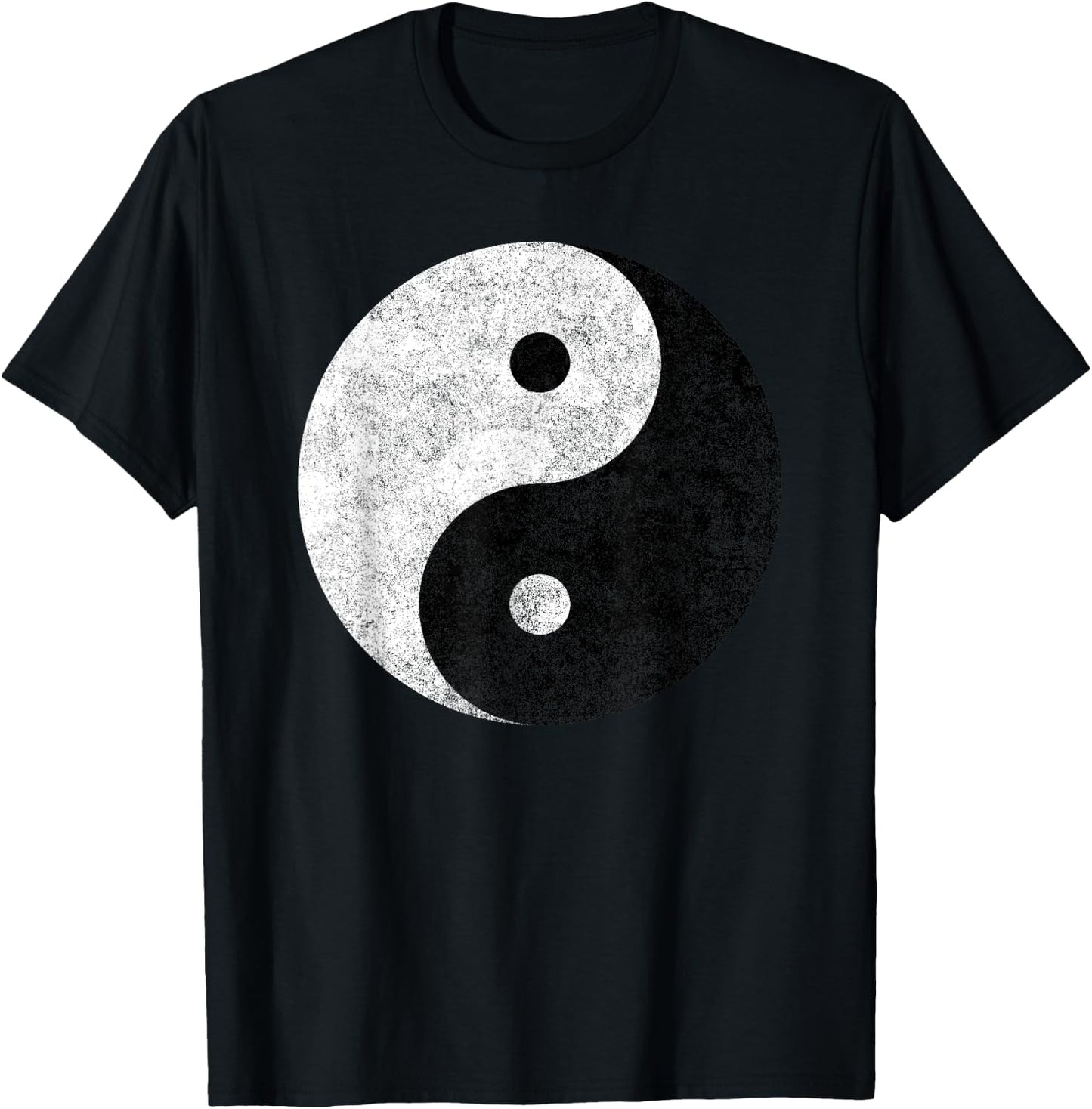 Yin Yang Symbol Tao Taijitu Yoga Peace Love T-Shirt - T-Shirt | Black