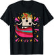 Dancing Mexican Train Domino Tile Flowers Funny T-Shirt - T-Shirt | Black