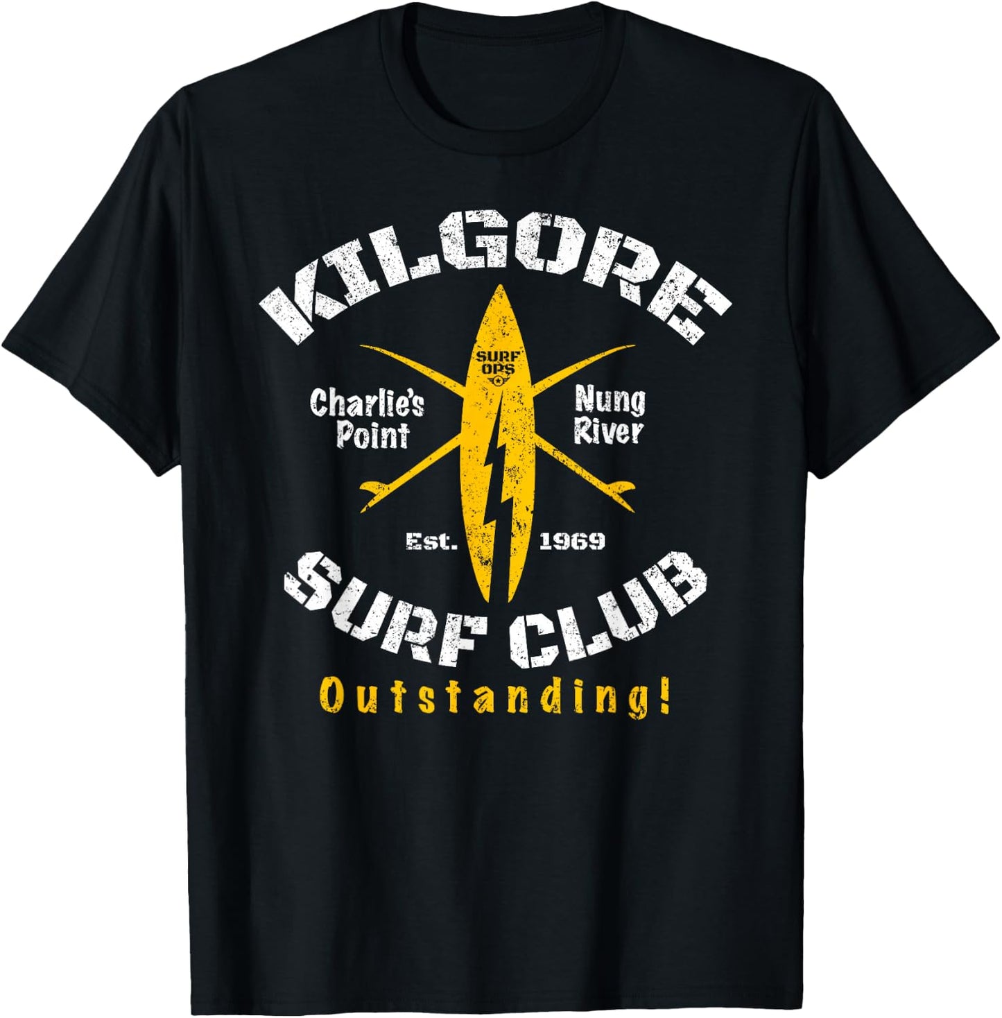 Surf Ops Kilgore Surf Club OUTSTANDING T-Shirt - T-Shirt | Black