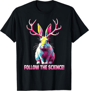 Jackalope Funny Cryptid Mythical Rabbit T-Shirt - T-Shirt | Black