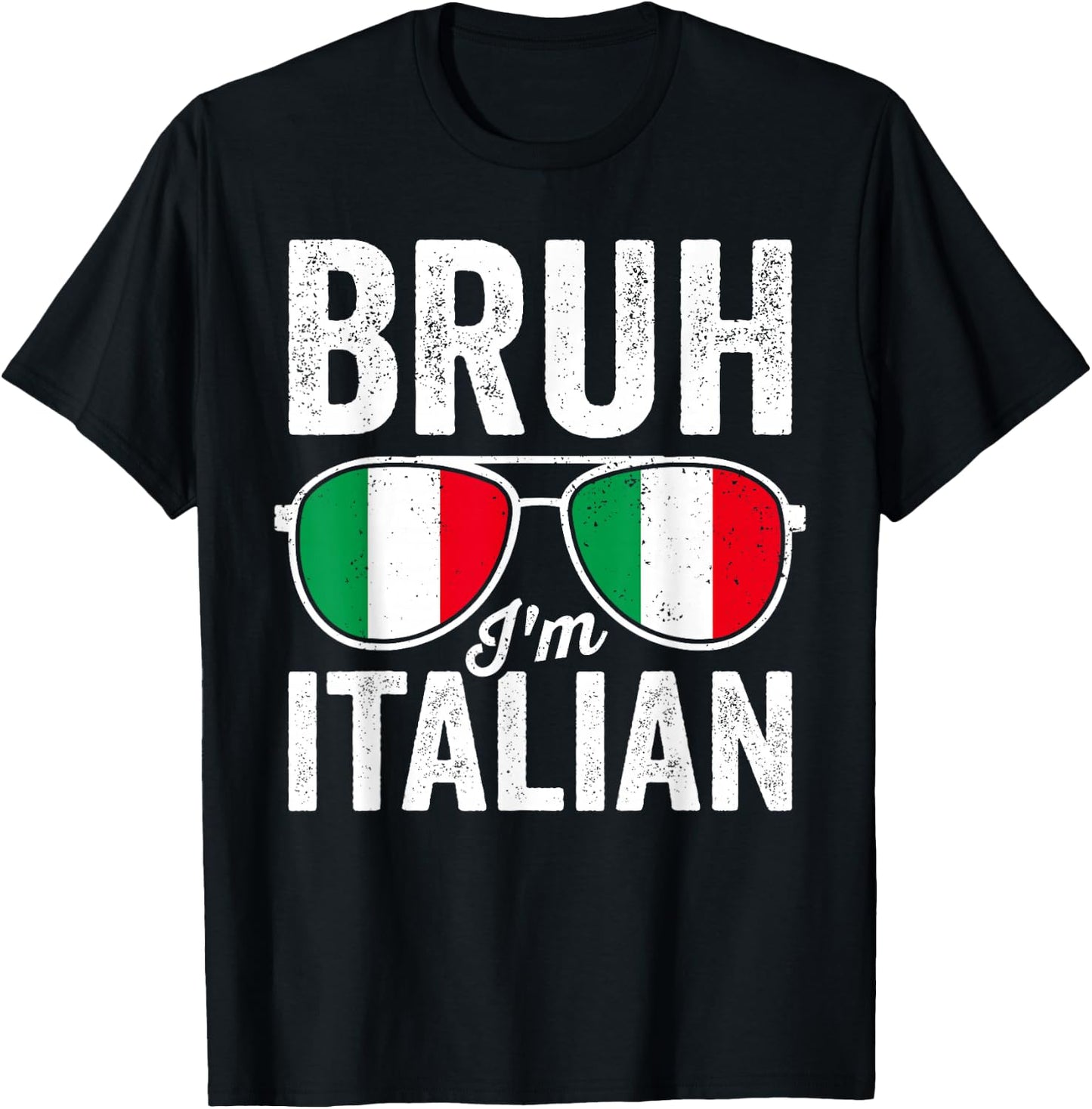 Bruh I'm Italian Funny Italian Festival Italian Boys Kids T-Shirt - T-Shirt | Black