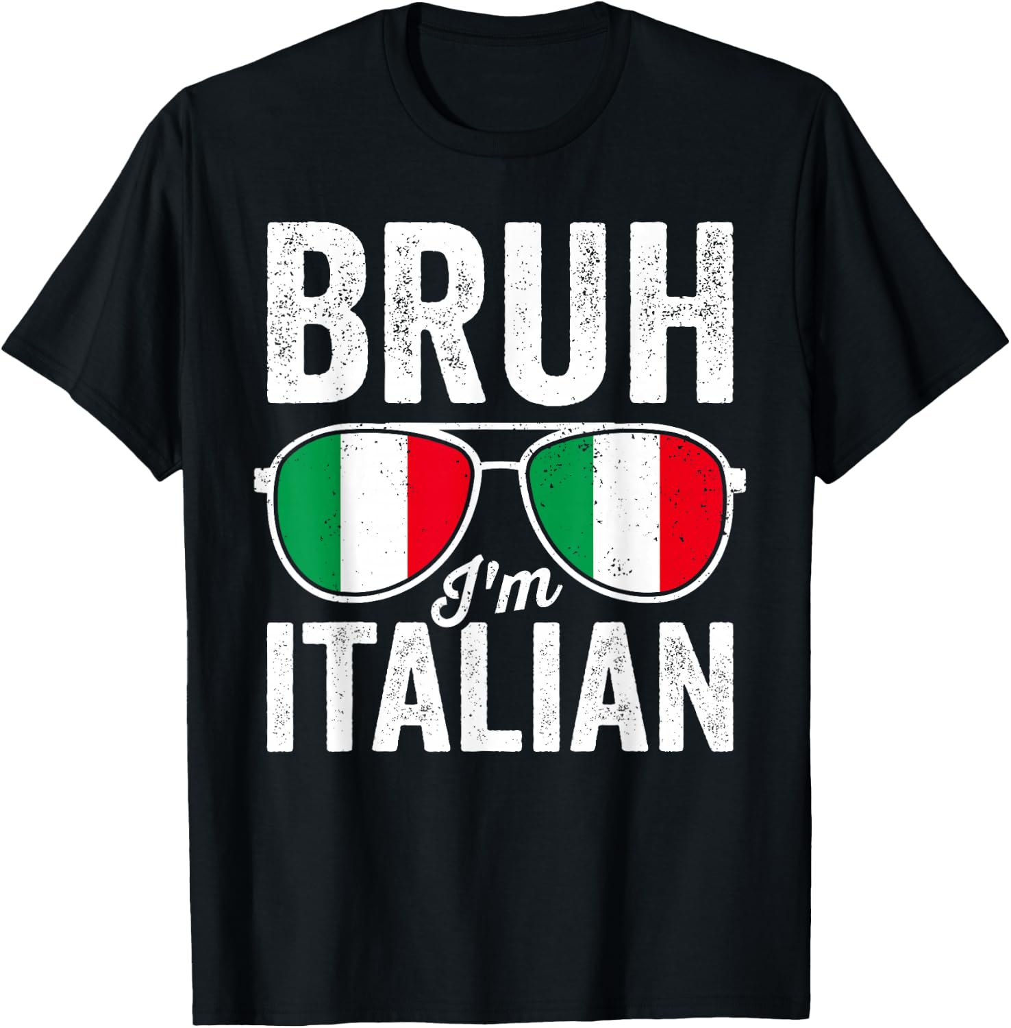 Bruh I'm Italian Funny Italian Festival Italian Boys Kids T-Shirt - T-Shirt | Black