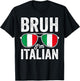 Bruh I'm Italian Funny Italian Festival Italian Boys Kids T-Shirt - T-Shirt | Black