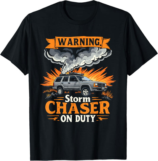 Storm Chaser Tornado Hunting & Extreme Weather Tracker T-Shirt - T-Shirt | Black