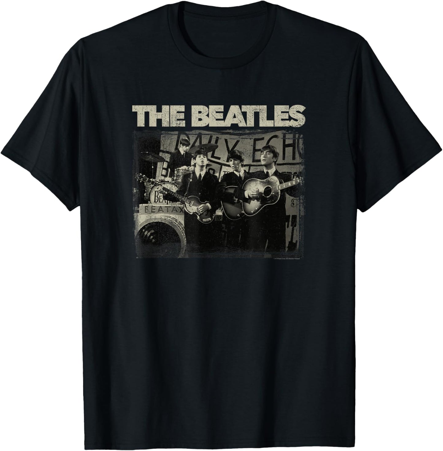 The Beatles Monochrome T-Shirt - T-Shirt | Black