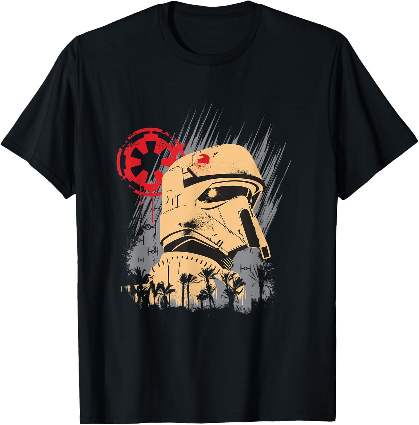 Star Wars Rogue One Iconic Shoretrooper Big Retro Poster T-Shirt - T-Shirt | Black