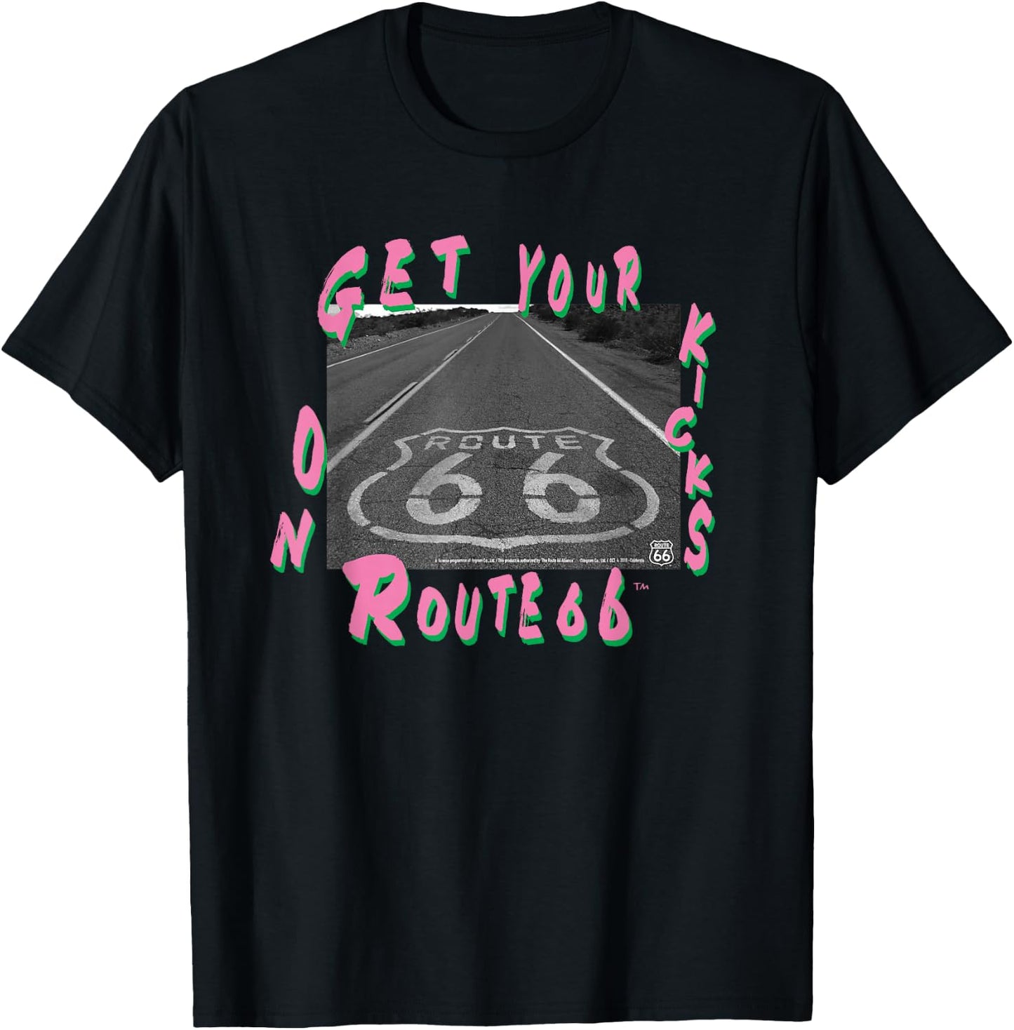 Route 66/ (rt66-04) T-Shirt - T-Shirt | Black