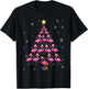 Christmas Tree Flamingo Surprise for Flamingo Lovers T-Shirt - T-Shirt | Black