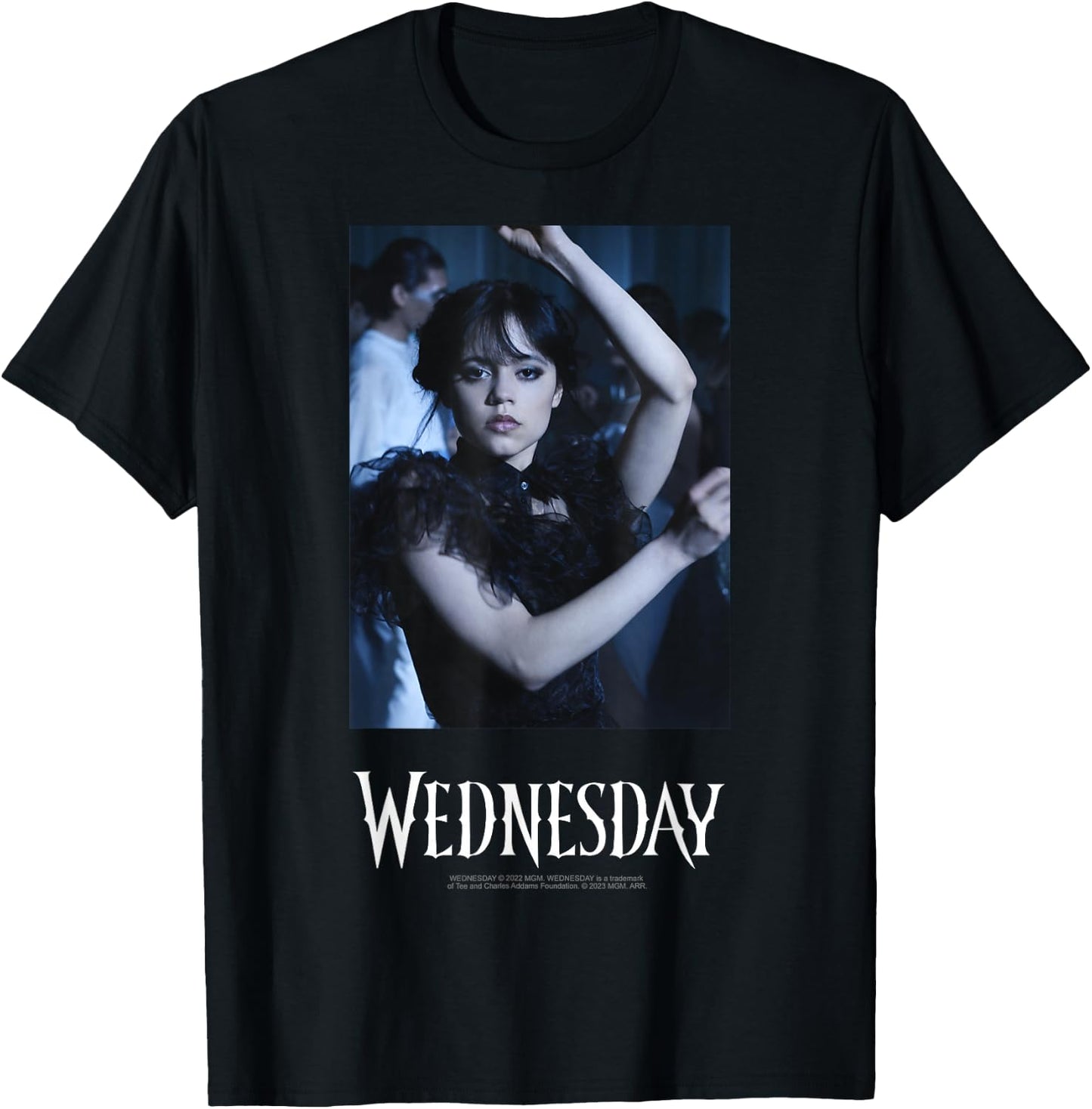 Wednesday Iconic Dance Scene Real Photo Portrait T-Shirt - T-Shirt | Black