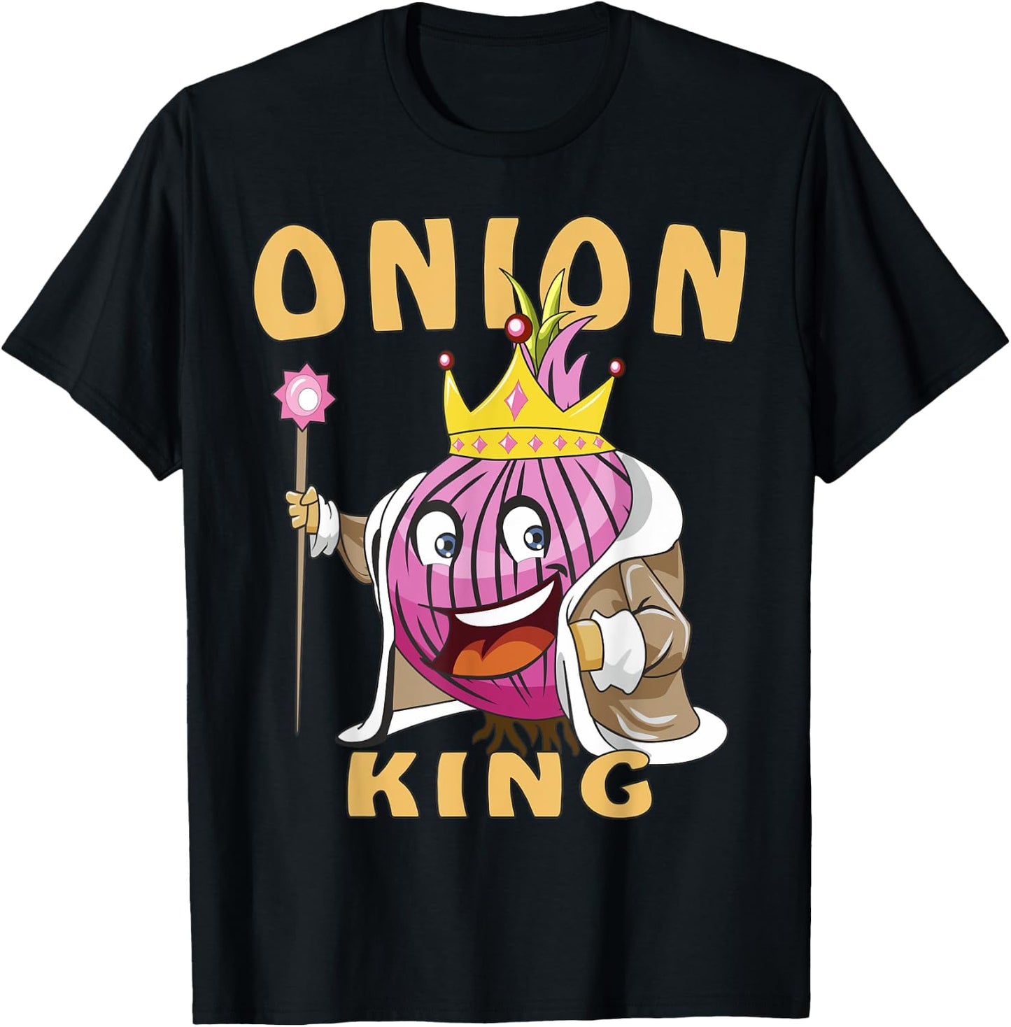 Onion King Onion Vegetable Onion Leek Onion Onion T-Shirt - T-Shirt | Black
