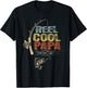 Funny Fisherman Vintage Reel Cool Papa Father Day T-Shirt - T-Shirt | Black