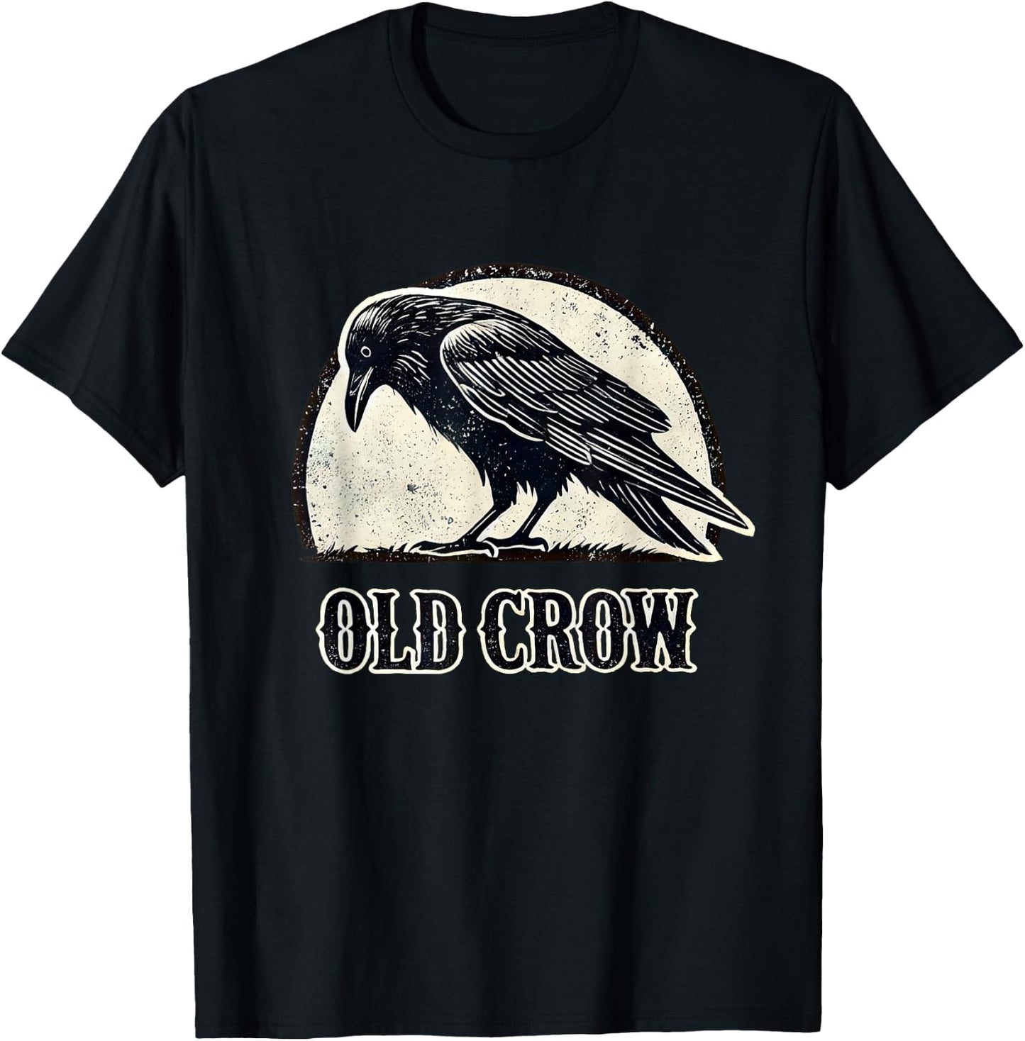 Old Crow Graphic T-Shirt - T-Shirt | Black
