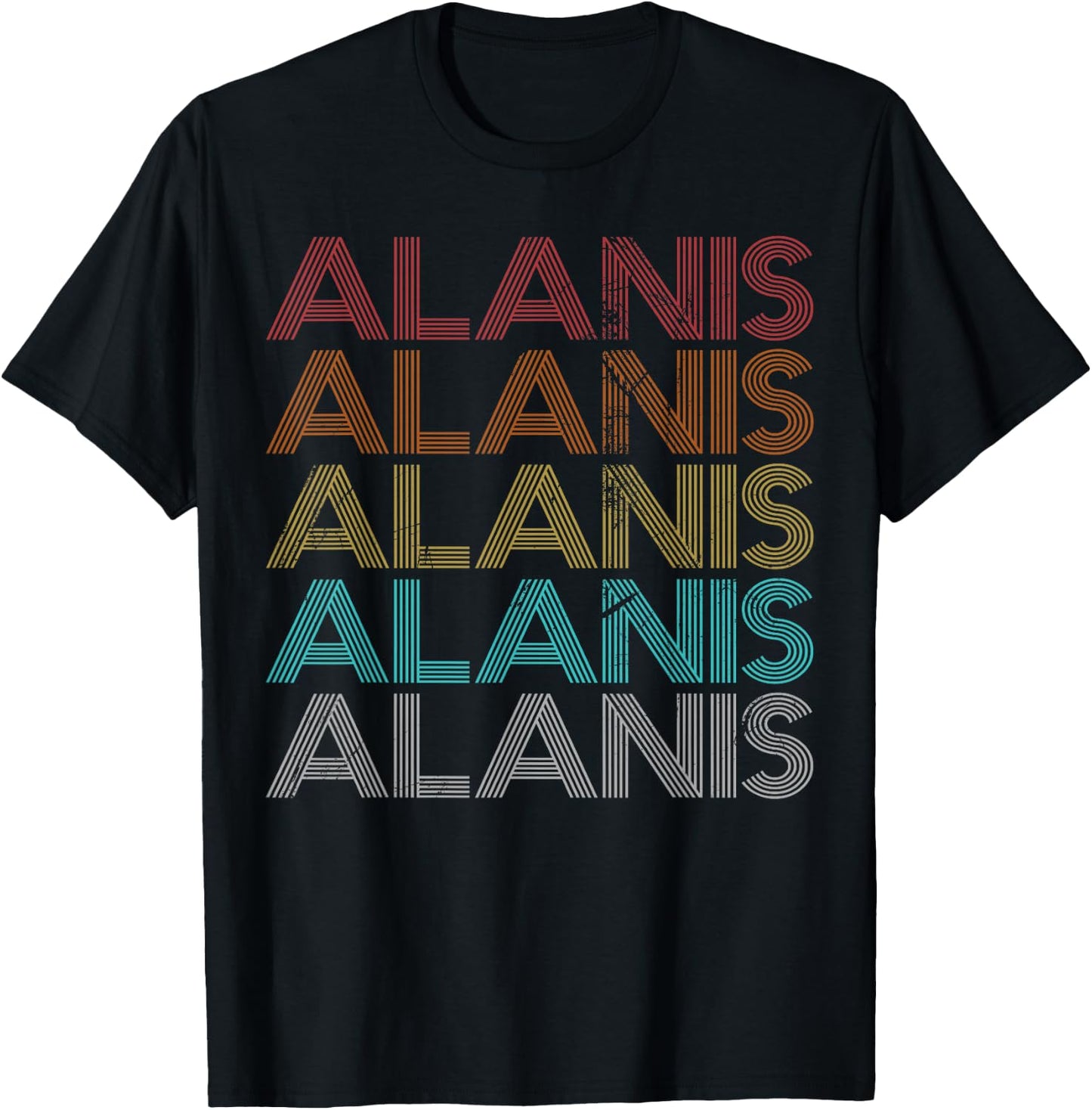 Retro Vintage Alanis T-Shirt - T-Shirt | Black