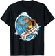 Retro Surfboard Boys Kids Surfboarders Cute Surfing Monkey T-Shirt - T-Shirt | Black