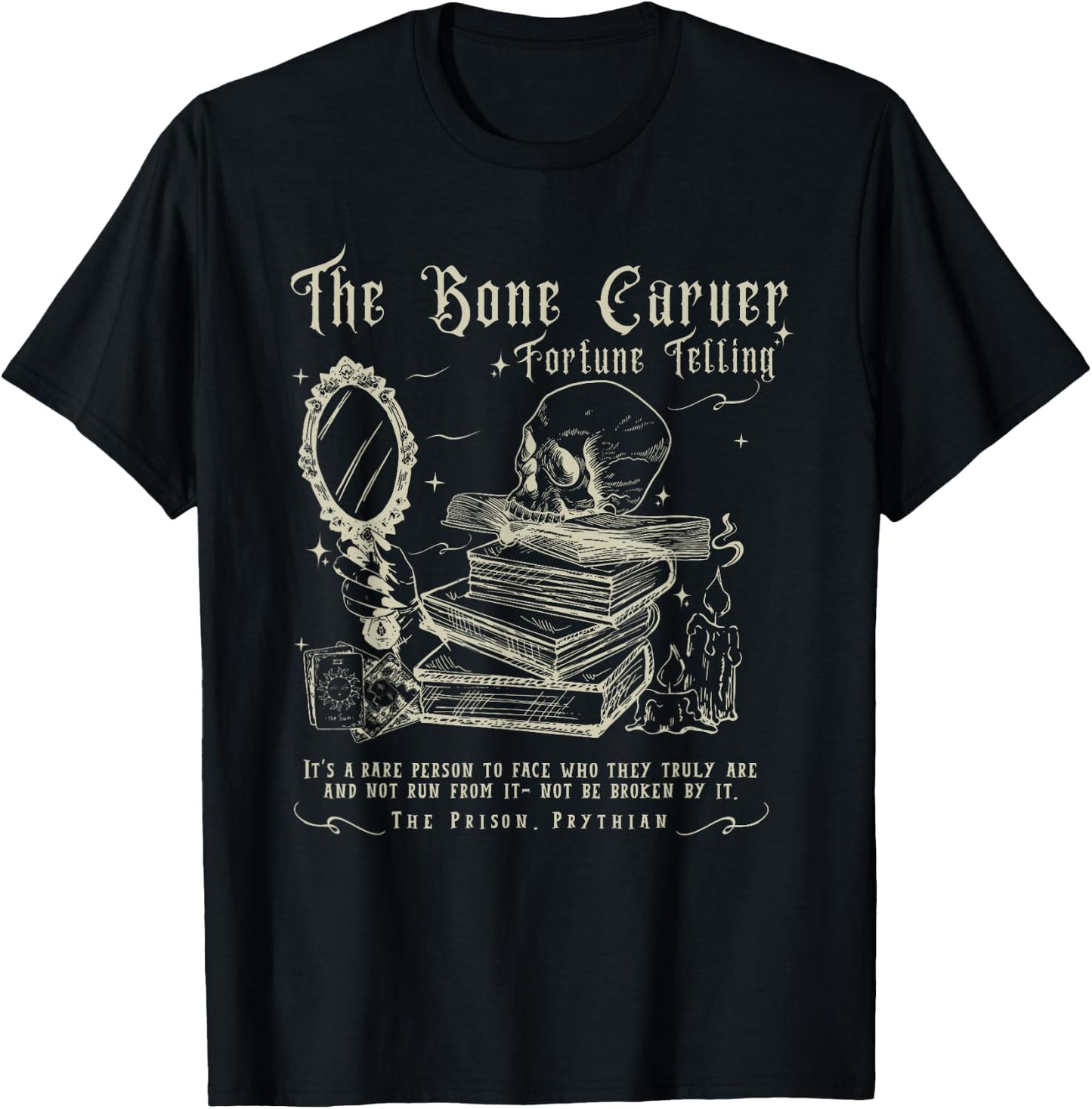 Vintage The Bone Carver Death God Tour Skeleton Spicy Books T-Shirt - T-Shirt | Black