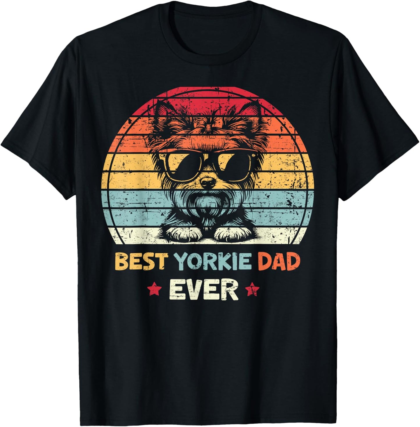 Best Yorkie Dad Ever Fathers Day Dog Lover Yorkshire Terrier Women T-Shirt - T-Shirt | Black