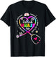 Nursing Is A Work Of Heart Tie Dye Phlebotomy Life Gifts T-Shirt - T-Shirt | Black