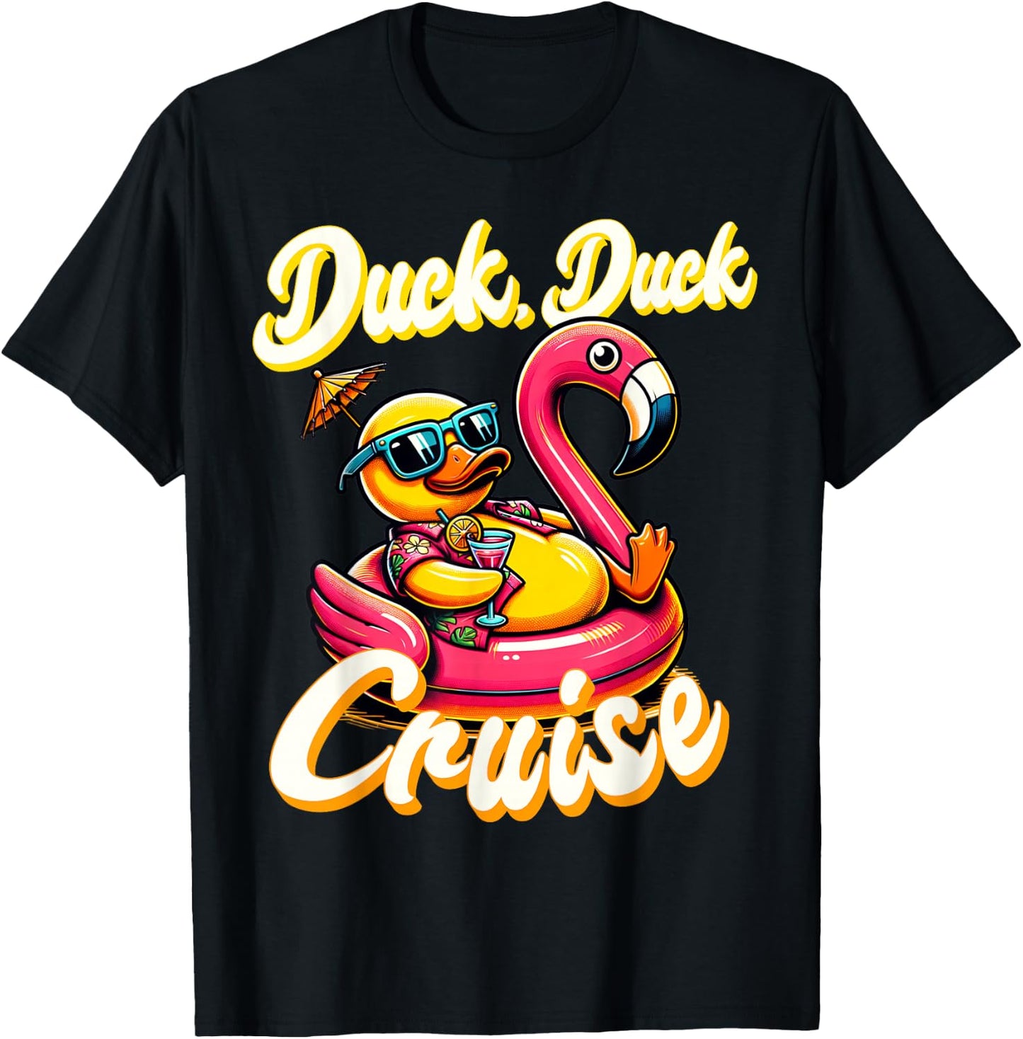 Cruising Ducks Duck Duck Cruise Family Vacation Rubber Duck T-Shirt - T-Shirt | Black