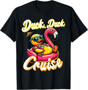Cruising Ducks Duck Duck Cruise Family Vacation Rubber Duck T-Shirt - T-Shirt | Black