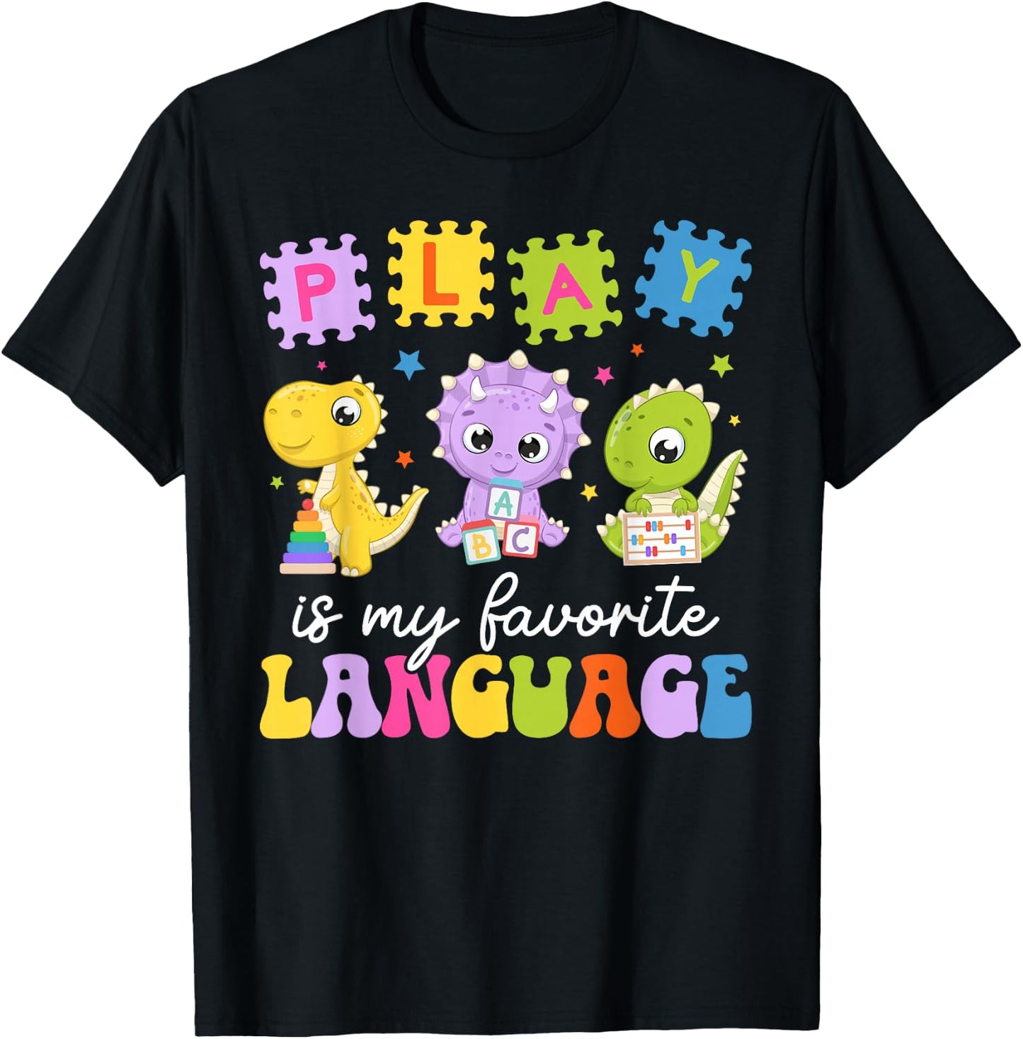 Groovy Pediatric Speech Language Pathologist Pediatric SLP T-Shirt - T-Shirt | Black