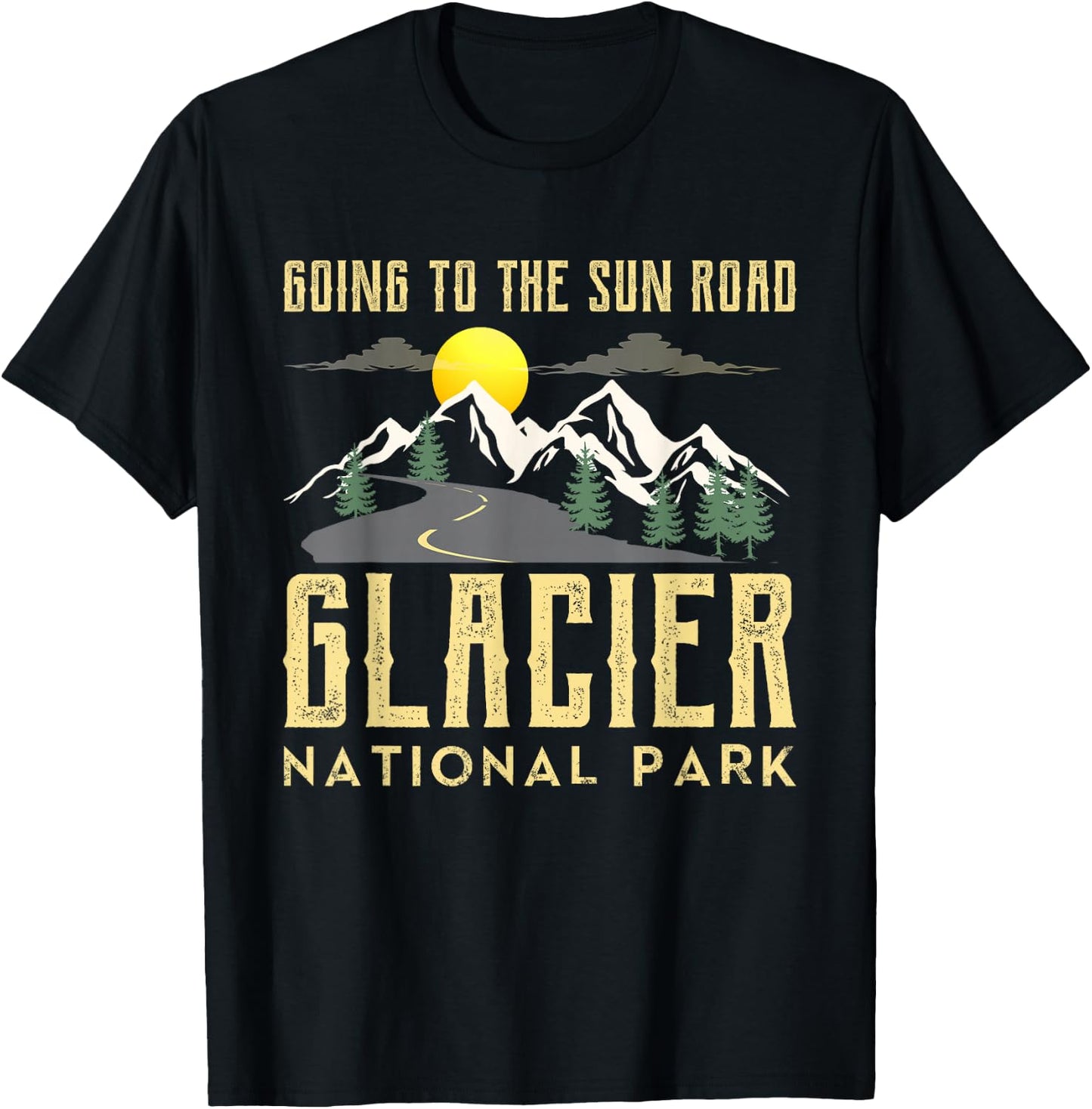 Going To The Sun Road Shirt Montana Shirt Glacier National T-Shirt - T-Shirt | Black