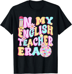 In My English Teacher Era Cool Back to school Gift Women T-Shirt - T-Shirt | Black