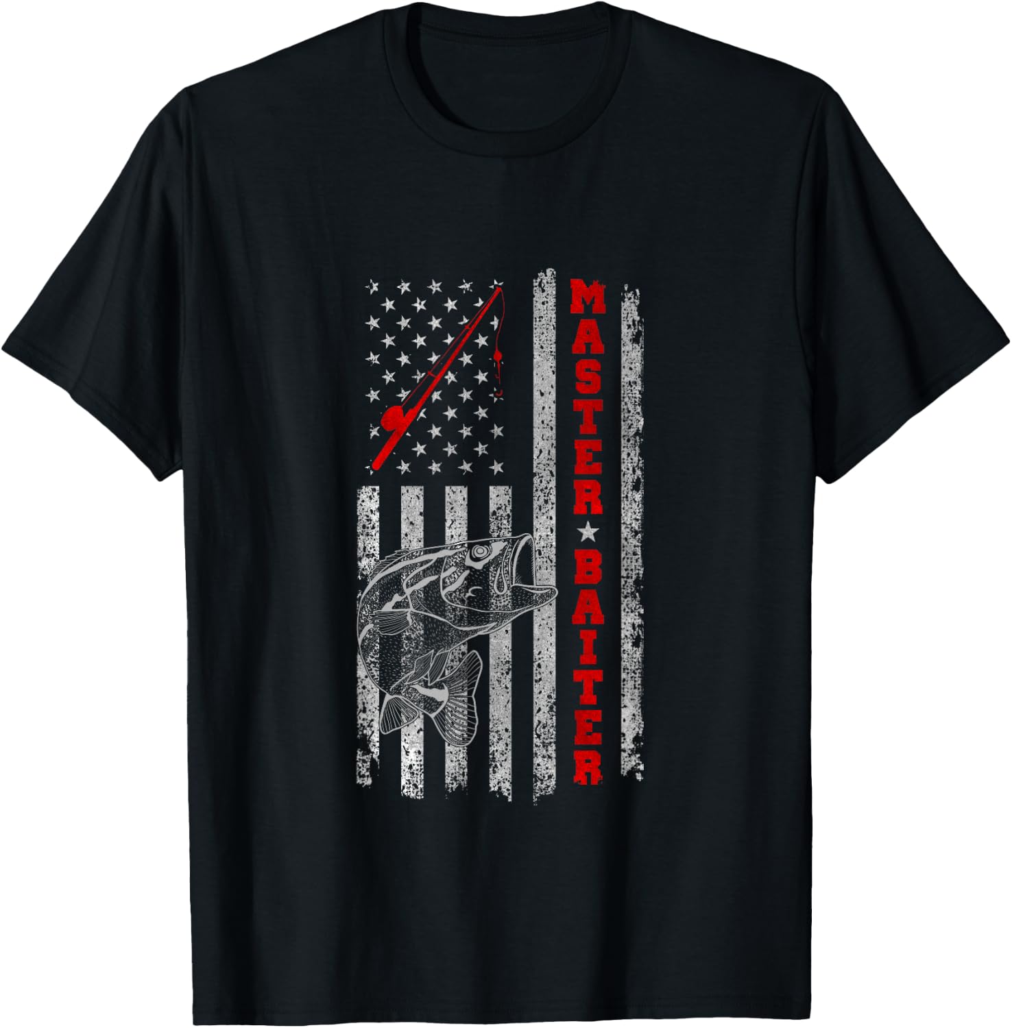 Master Baiter Funny Fishing Shirts Men Fisherman T-Shirt - T-Shirt | Black