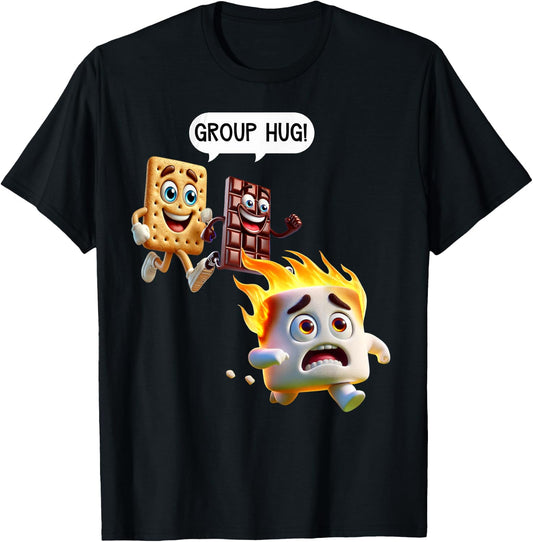 Funny T Shirts Smores Camping Roasting Outdoor Women T-Shirt - T-Shirt | Black