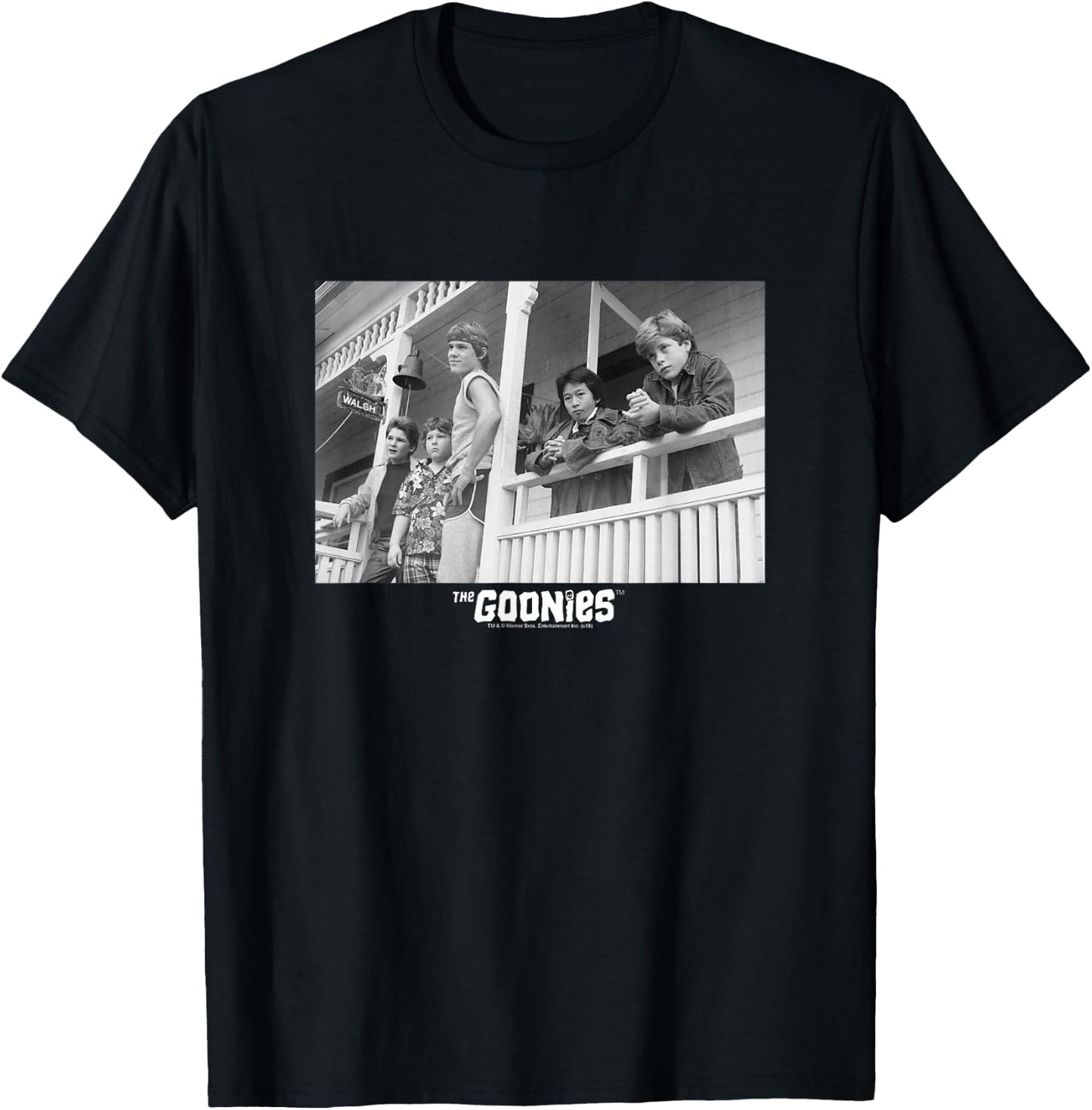 The Goonies Porch Cast T-Shirt - T-Shirt | Black