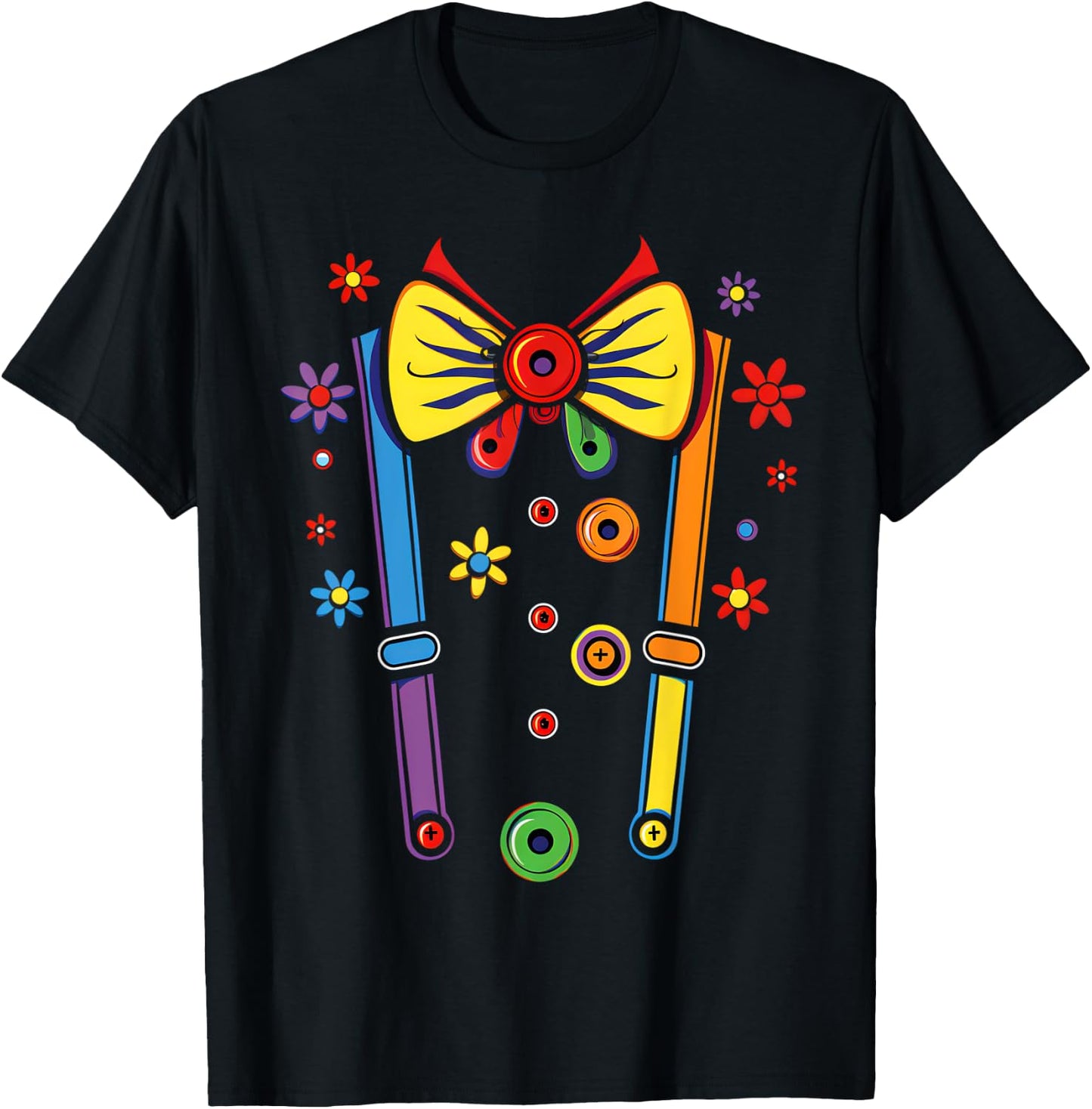 Clown Costume Circus Birthday Party Halloween Men Women Kids T-Shirt - T-Shirt | Black