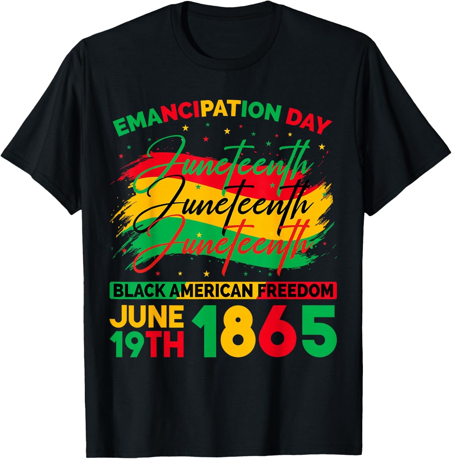 Juneteenth Black American Feedom 1865 Juneteenth Men Women T-Shirt - T-Shirt | Black