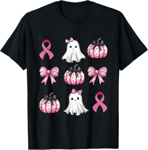 Breast Cancer Awareness Coquette Pink Pumpkin Rippon Women's T-Shirt - T-Shirt | Black