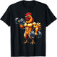 Chicken Powerlifting Weightlifting Gym Apparel -Adults & Kids Black Small Classic Fit Modern Humorous Animal-Themed T-Shirt - T-Shirt | Black